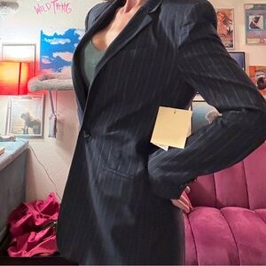 Dirty Laundry Navy Pinstripe Blazer